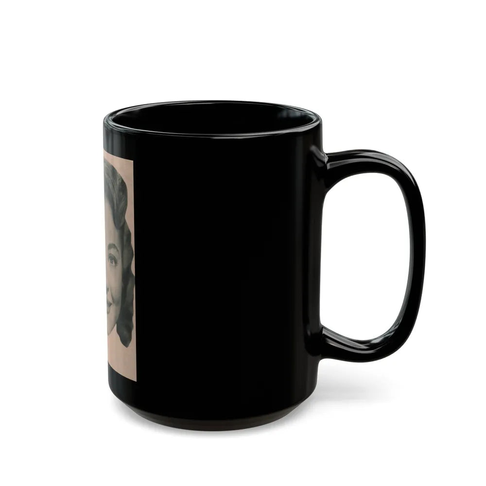 Lori Nelson #226 - Vintage B&W 3.75x5 Head Shot Circa 1950's (Vintage Female Icon) Black Coffee Mug-Go Mug Yourself