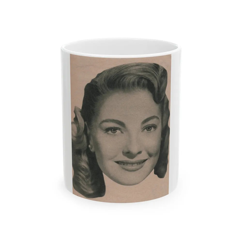 Lori Nelson #226 - Vintage B&W 3.75x5 Head Shot Circa 1950's (Vintage Female Icon) White Coffee Mug-11oz-Go Mug Yourself