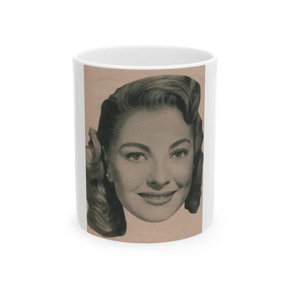 Lori Nelson #226 - Vintage B&W 3.75x5 Head Shot Circa 1950's (Vintage Female Icon) White Coffee Mug-11oz-Go Mug Yourself