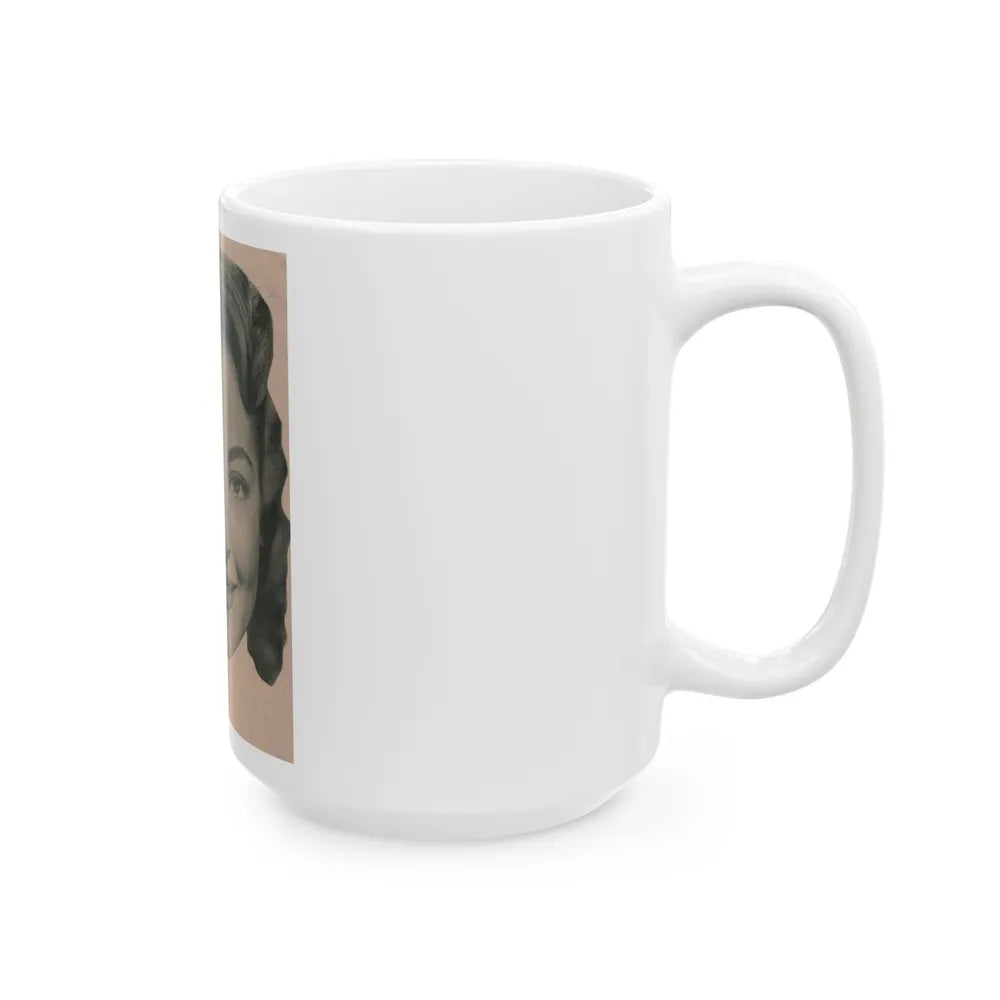 Lori Nelson #226 - Vintage B&W 3.75x5 Head Shot Circa 1950's (Vintage Female Icon) White Coffee Mug-Go Mug Yourself