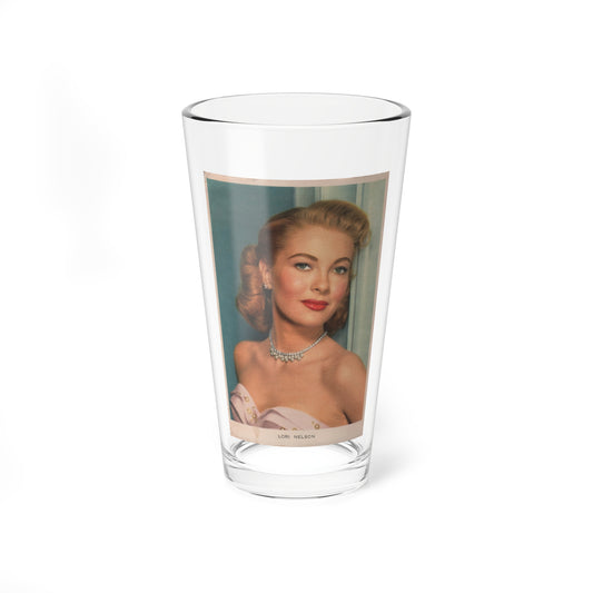 Lori Nelson #229 - Vintage Color 4x6 Glamour Portrait Postcard (Vintage Female Icon) Pint Glass 16oz-16oz-Go Mug Yourself