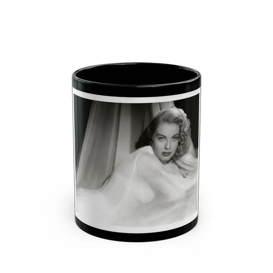 Lori Nelson #230 - Negative Struck 80's or 90's Re-Print 8x10 1950's B&W of Upper Body Glamour Photo (Vintage Female Icon) Black Coffee Mug 11oz - Go Mug Yourself