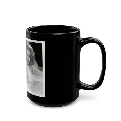 Lori Nelson #230 - Negative Struck 80's or 90's Re-Print 8x10 1950's B&W of Upper Body Glamour Photo (Vintage Female Icon) Black Coffee Mug - Go Mug Yourself