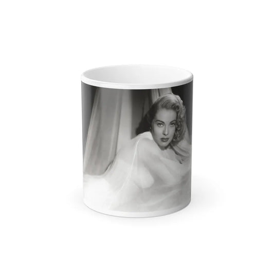 Lori Nelson #230 - Negative Struck 80's or 90's Re-Print 8x10 1950's B&W of Upper Body Glamour Photo (Vintage Female Icons) Color Changing Mug 11oz-11oz-Go Mug Yourself