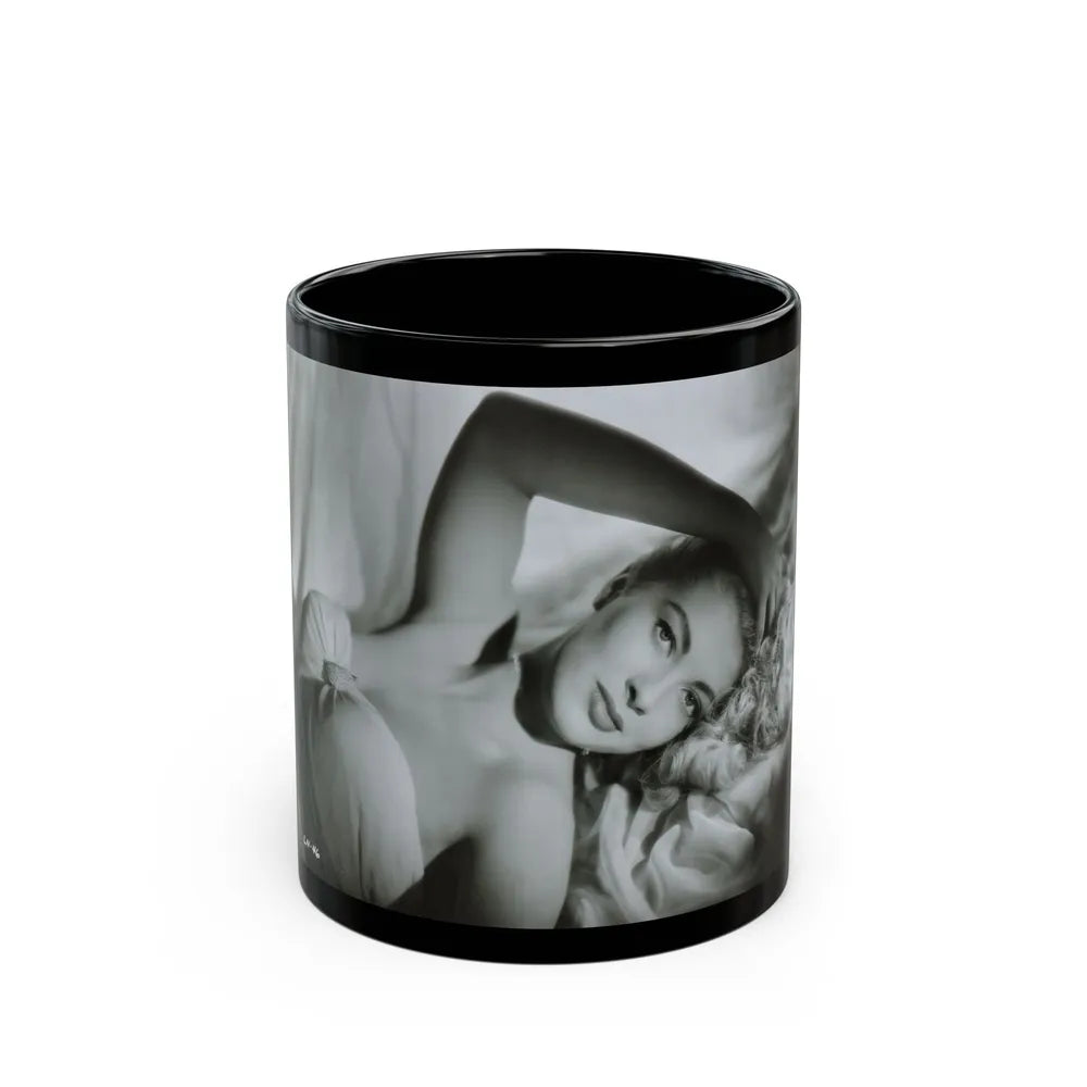 Lori Nelson #232 (Vintage Female Icon) Black Coffee Mug-11oz-Go Mug Yourself