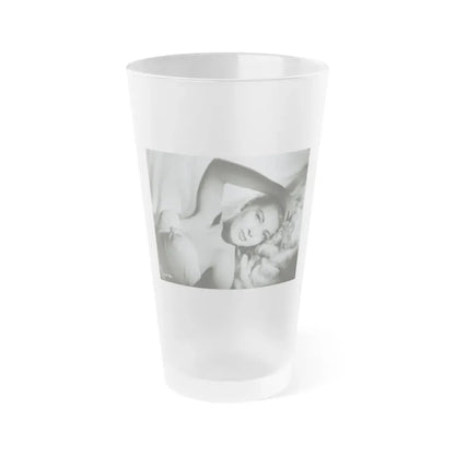 Lori Nelson #232 (Vintage Female Icon) Frosted Pint Glass 16oz 16oz Frosted - Go Mug Yourself
