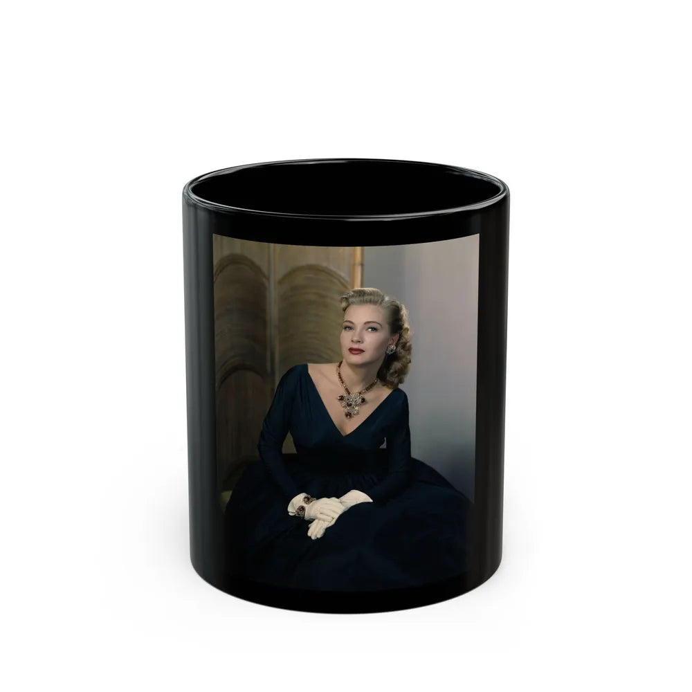 Lori Nelson #233 (Vintage Female Icon) Black Coffee Mug-11oz-Go Mug Yourself