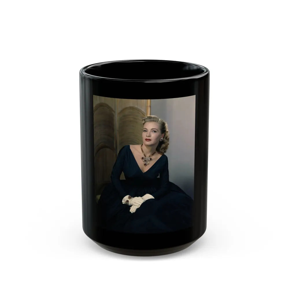 Lori Nelson #233 (Vintage Female Icon) Black Coffee Mug-15oz-Go Mug Yourself
