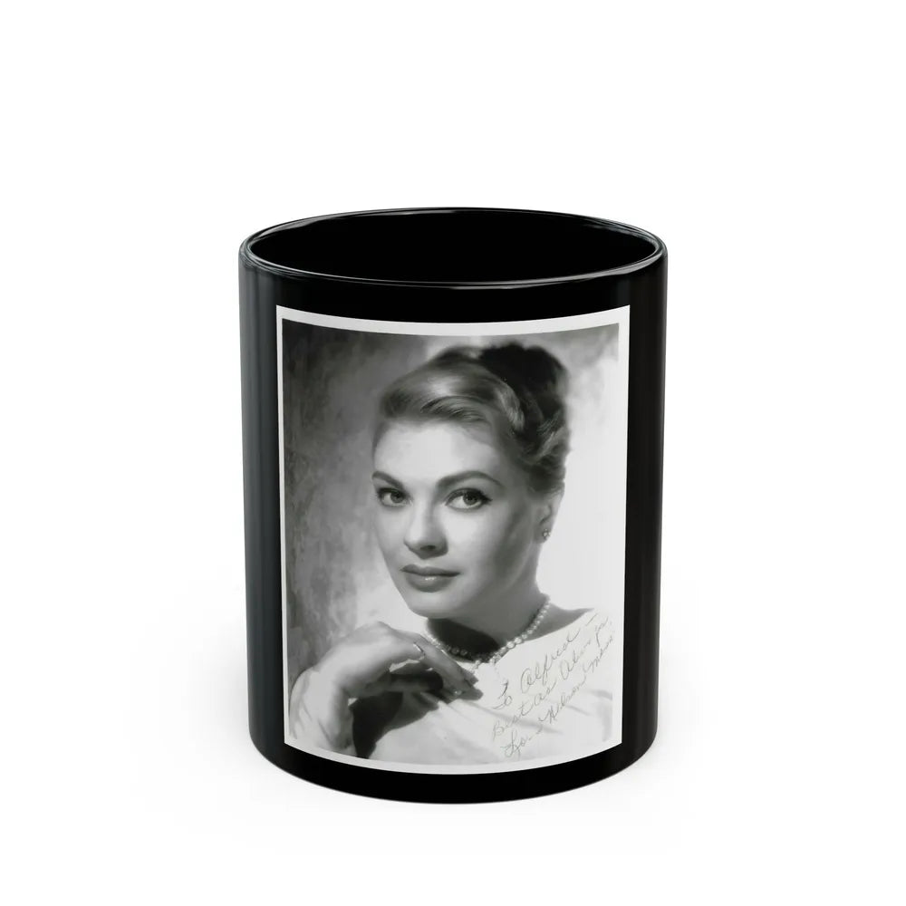 Lori Nelson #234 (Vintage Female Icon) Black Coffee Mug-11oz-Go Mug Yourself