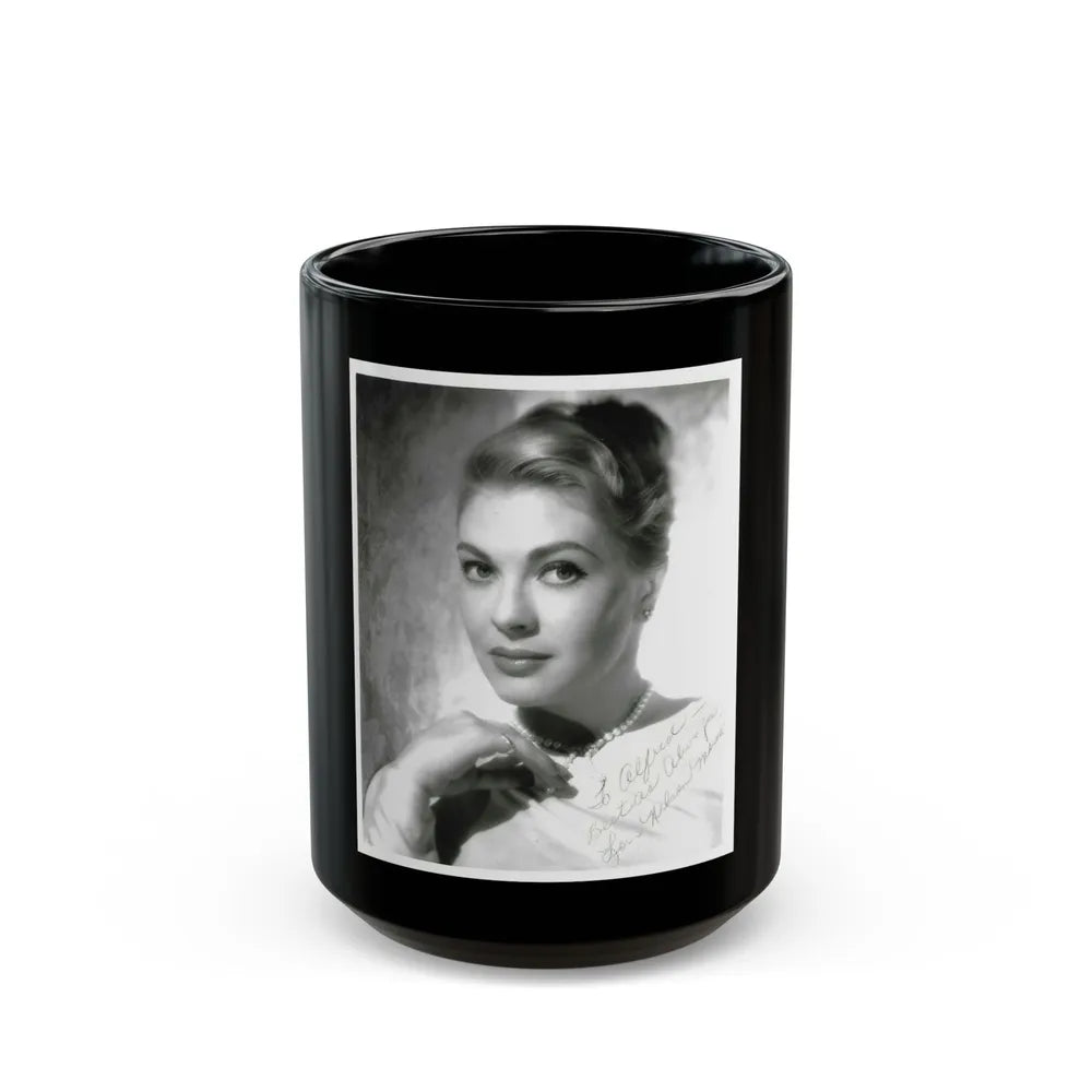 Lori Nelson #234 (Vintage Female Icon) Black Coffee Mug-15oz-Go Mug Yourself