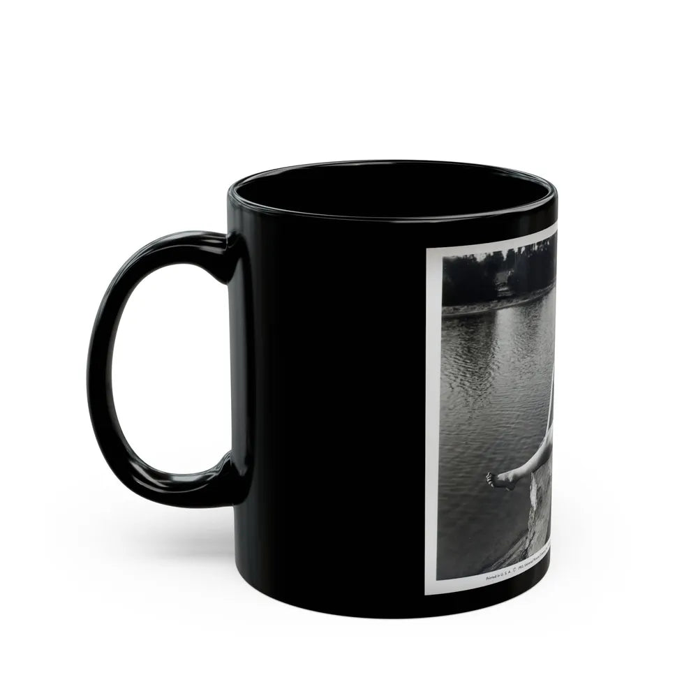 Lori Nelson #236 - 8x10 1-Piece Swimsuit B&W Cheesecake Vintage Pin-Up Photo from 7-11-1952 1 (Vintage Female Icon) Black Coffee Mug-Go Mug Yourself