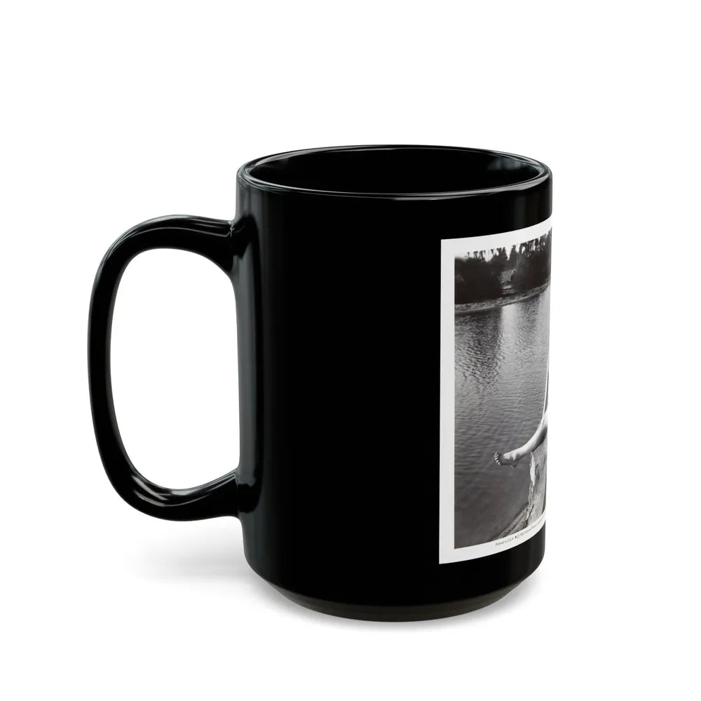 Lori Nelson #236 - 8x10 1-Piece Swimsuit B&W Cheesecake Vintage Pin-Up Photo from 7-11-1952 3 (Vintage Female Icon) Black Coffee Mug-Go Mug Yourself