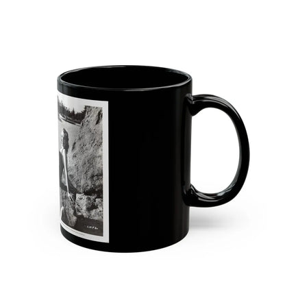 Lori Nelson #236 - 8x10 1-Piece Swimsuit B&W Cheesecake Vintage Pin-Up Photo from 7-11-1952 3 (Vintage Female Icon) Black Coffee Mug-Go Mug Yourself