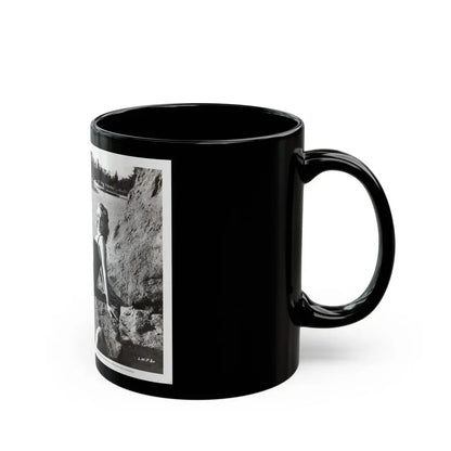 Lori Nelson #236 - 8x10 1-Piece Swimsuit B&W Cheesecake Vintage Pin-Up Photo from 7-11-1952 3 (Vintage Female Icon) Black Coffee Mug - Go Mug Yourself