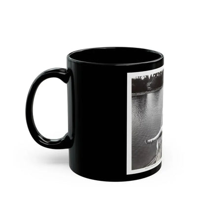 Lori Nelson #236 - 8x10 1-Piece Swimsuit B&W Cheesecake Vintage Pin-Up Photo from 7-11-1952 3 (Vintage Female Icon) Black Coffee Mug - Go Mug Yourself