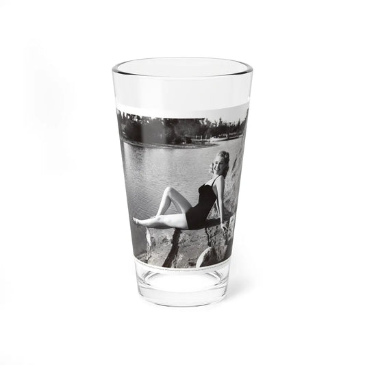 Lori Nelson #236 - 8x10 1-Piece Swimsuit B&W Cheesecake Vintage Pin-Up Photo from 7-11-1952 3 (Vintage Female Icon) Pint Glass 16oz 16oz - Go Mug Yourself