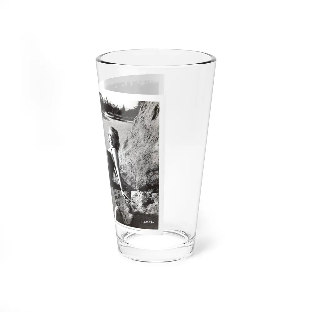 Lori Nelson #236 - 8x10 1-Piece Swimsuit B&W Cheesecake Vintage Pin-Up Photo from 7-11-1952 3 (Vintage Female Icon) Pint Glass 16oz - Go Mug Yourself