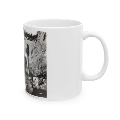 Lori Nelson #236 - 8x10 1-Piece Swimsuit B&W Cheesecake Vintage Pin-Up Photo from 7-11-1952 3 (Vintage Female Icon) White Coffee Mug - Go Mug Yourself