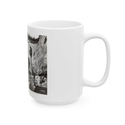 Lori Nelson #236 - 8x10 1-Piece Swimsuit B&W Cheesecake Vintage Pin-Up Photo from 7-11-1952 3 (Vintage Female Icon) White Coffee Mug - Go Mug Yourself
