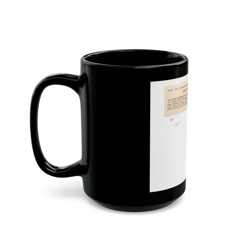 Lori Nelson #236 - 8x10 1-Piece Swimsuit B&W Cheesecake Vintage Pin-Up Photo from 7-11-1952 4 (Vintage Female Icon) Black Coffee Mug-Go Mug Yourself