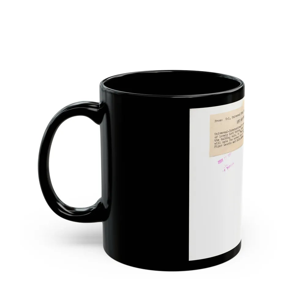 Lori Nelson #236 - 8x10 1-Piece Swimsuit B&W Cheesecake Vintage Pin-Up Photo from 7-11-1952 4 (Vintage Female Icon) Black Coffee Mug-Go Mug Yourself