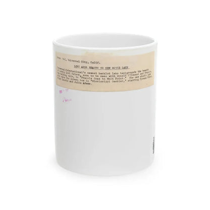 Lori Nelson #236 - 8x10 1-Piece Swimsuit B&W Cheesecake Vintage Pin-Up Photo from 7-11-1952 4 (Vintage Female Icon) White Coffee Mug 11oz - Go Mug Yourself