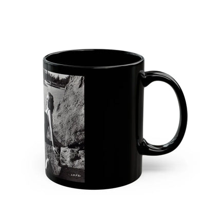 Lori Nelson #236 - 8x10 1-Piece Swimsuit B&W Cheesecake Vintage Pin-Up Photo from 7-11-1952 (Vintage Female Icon) Black Coffee Mug-Go Mug Yourself