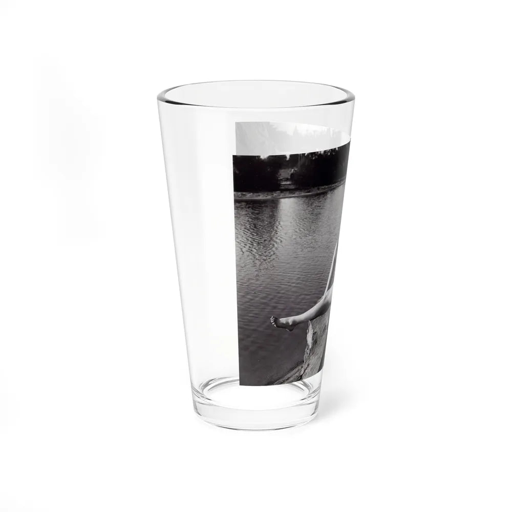 Lori Nelson #236 - 8x10 1-Piece Swimsuit B&W Cheesecake Vintage Pin-Up Photo from 7-11-1952 (Vintage Female Icon) Pint Glass 16oz - Go Mug Yourself