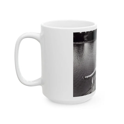 Lori Nelson #236 - 8x10 1-Piece Swimsuit B&W Cheesecake Vintage Pin-Up Photo from 7-11-1952 (Vintage Female Icon) White Coffee Mug-Go Mug Yourself