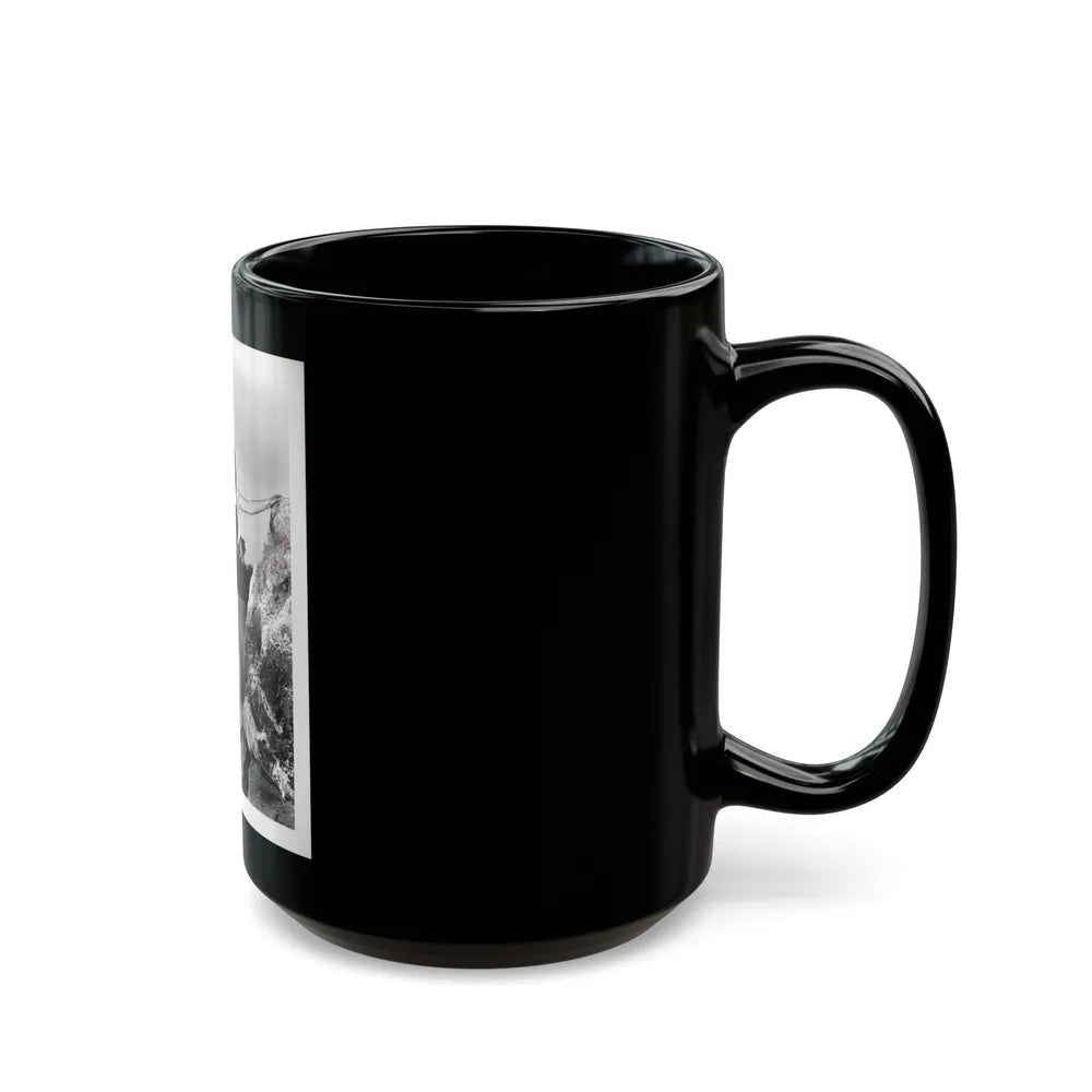 Lori Nelson #237 - 8x10 1-Piece Swimsuit B&W Cheesecake Vintage Pin-Up Photo with Paddle from 1952 (Vintage Female Icon) Black Coffee Mug-Go Mug Yourself