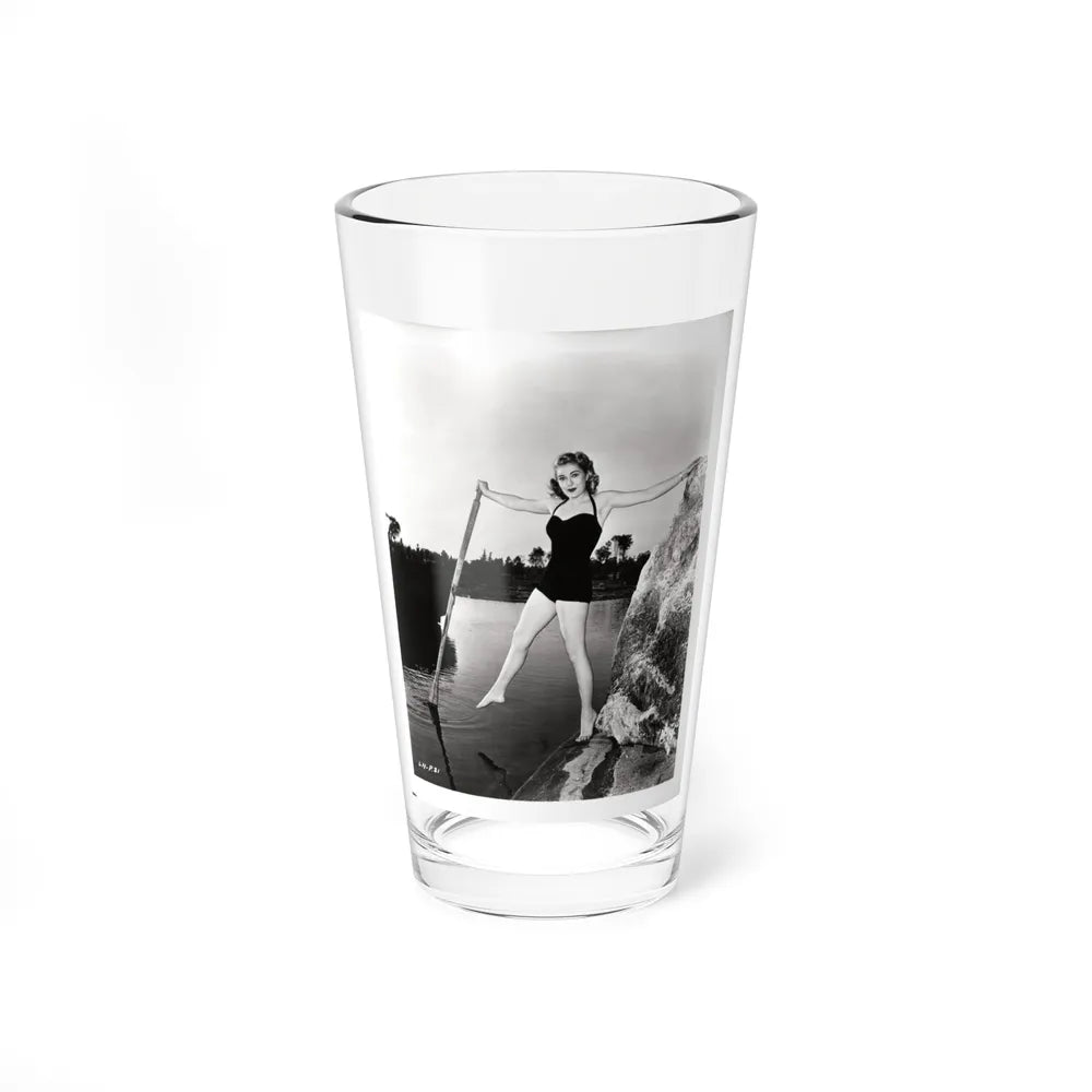 Lori Nelson #237 - 8x10 1-Piece Swimsuit B&W Cheesecake Vintage Pin-Up Photo with Paddle from 1952 (Vintage Female Icon) Pint Glass 16oz 16oz - Go Mug Yourself