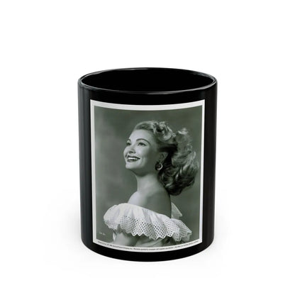 Lori Nelson #32 (Vintage Female Icon) Black Coffee Mug-11oz-Go Mug Yourself