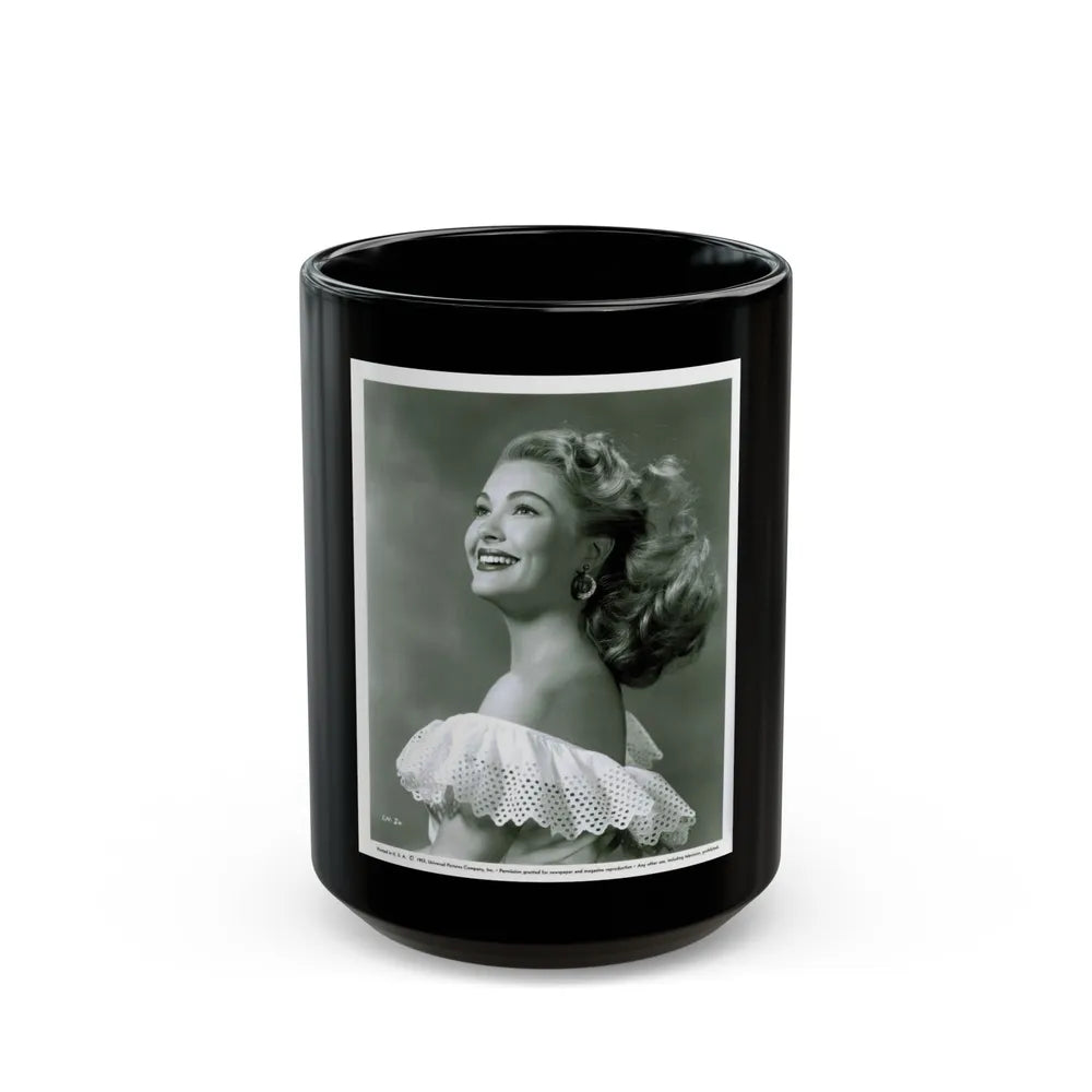 Lori Nelson #32 (Vintage Female Icon) Black Coffee Mug-15oz-Go Mug Yourself