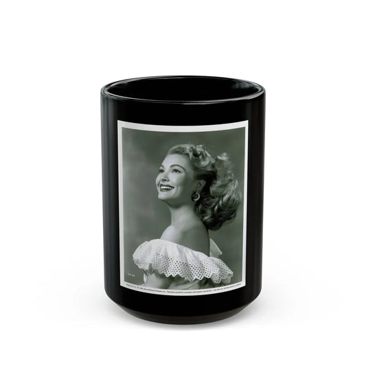 Lori Nelson #32 (Vintage Female Icon) Black Coffee Mug-15oz-Go Mug Yourself