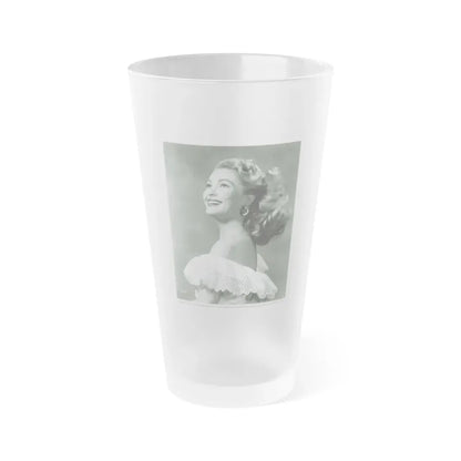 Lori Nelson #32 (Vintage Female Icon) Frosted Pint Glass 16oz 16oz Frosted - Go Mug Yourself