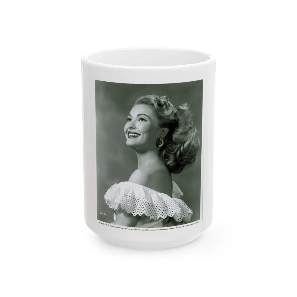 Lori Nelson #32 (Vintage Female Icon) White Coffee Mug-15oz-Go Mug Yourself