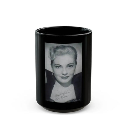 Lori Nelson #39 (Vintage Female Icon) Black Coffee Mug 15oz - Go Mug Yourself