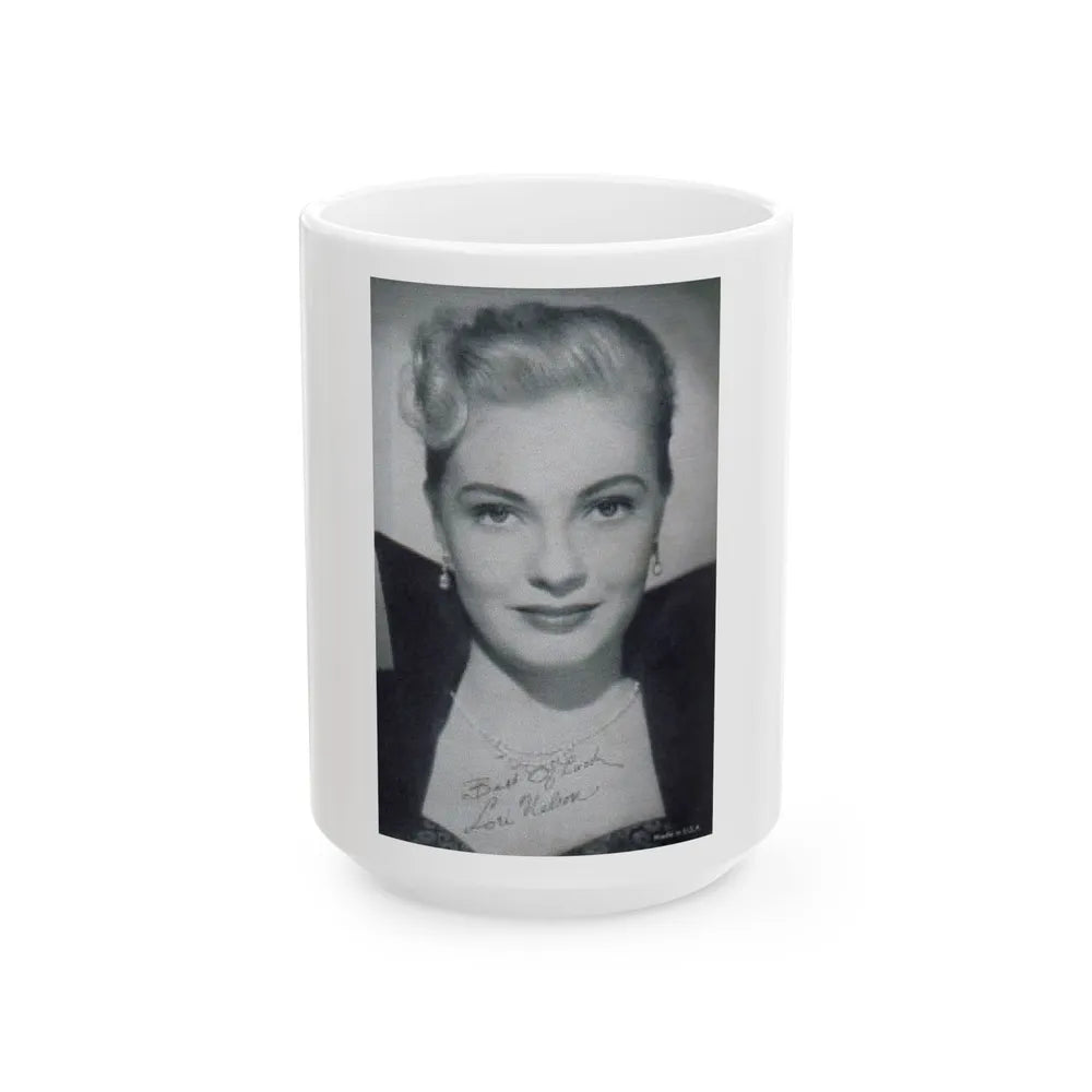 Lori Nelson #39 (Vintage Female Icon) White Coffee Mug-15oz-Go Mug Yourself