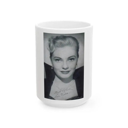 Lori Nelson #39 (Vintage Female Icon) White Coffee Mug 15oz - Go Mug Yourself