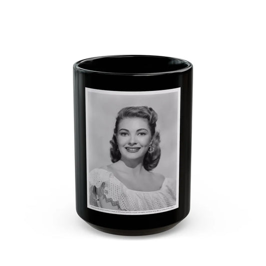 Lori Nelson #40 (Vintage Female Icon) Black Coffee Mug-15oz-Go Mug Yourself