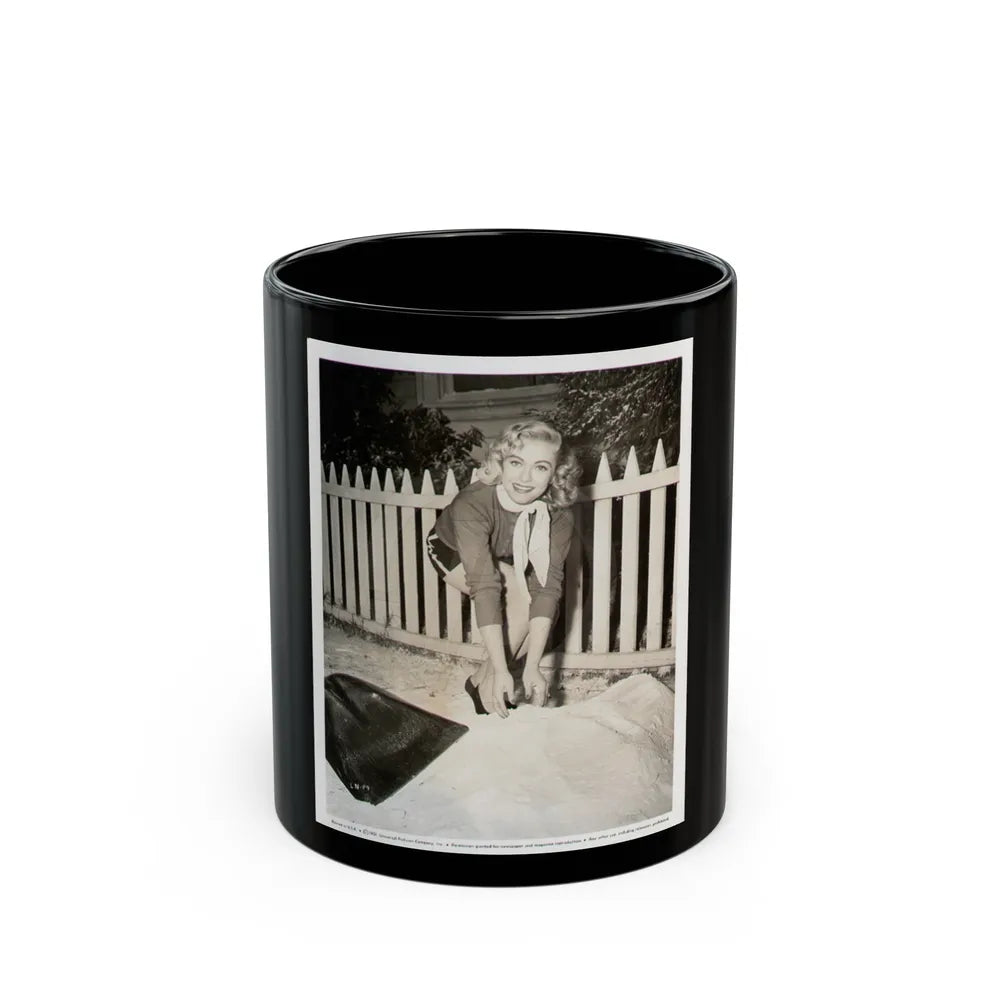 Lori Nelson #44 (Vintage Female Icon) Black Coffee Mug-11oz-Go Mug Yourself