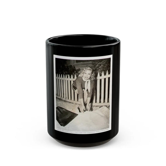 Lori Nelson #44 (Vintage Female Icon) Black Coffee Mug-15oz-Go Mug Yourself