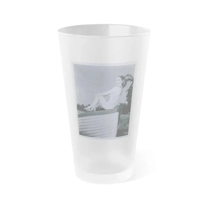 Lori Nelson #45 1 (Vintage Female Icon) Frosted Pint Glass 16oz 16oz Frosted - Go Mug Yourself