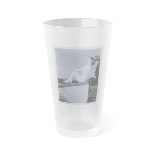 Lori Nelson #45 1 (Vintage Female Icon) Frosted Pint Glass 16oz 16oz Frosted - Go Mug Yourself