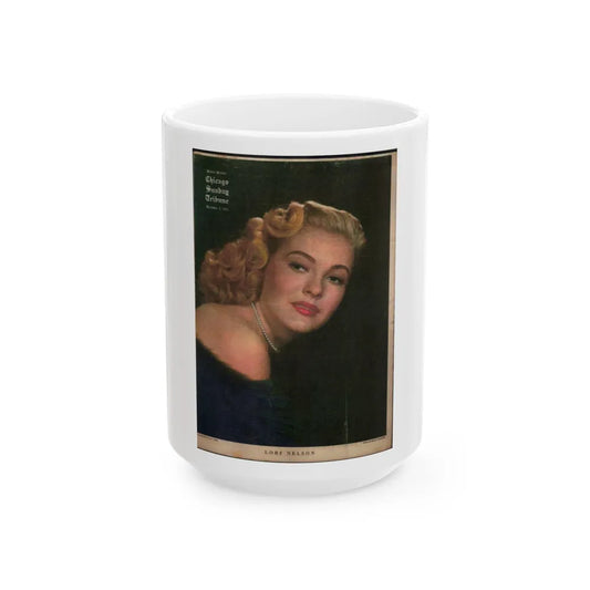 Lori Nelson #48 - (Vintage Female Icon) White Coffee Mug-15oz-Go Mug Yourself