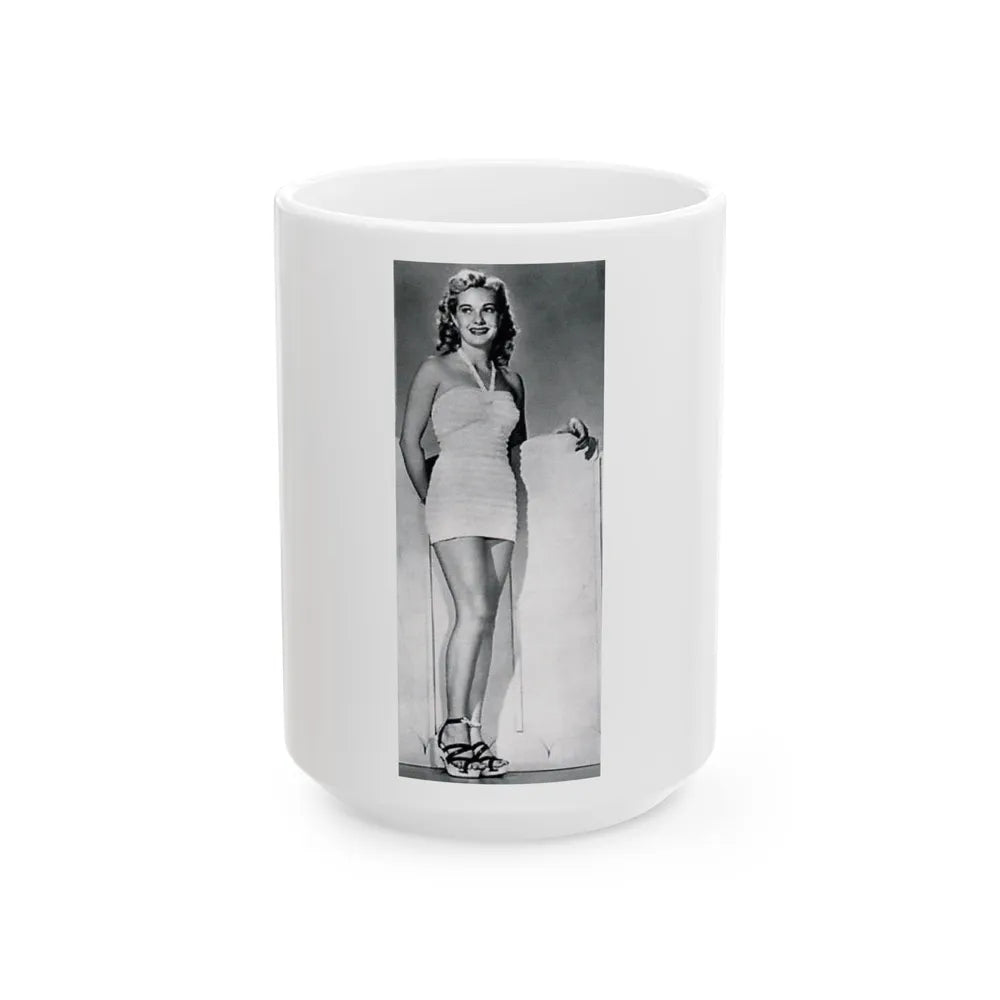 Lori Nelson #50 - Printed & Scanned (Vintage Female Icon) White Coffee Mug-15oz-Go Mug Yourself