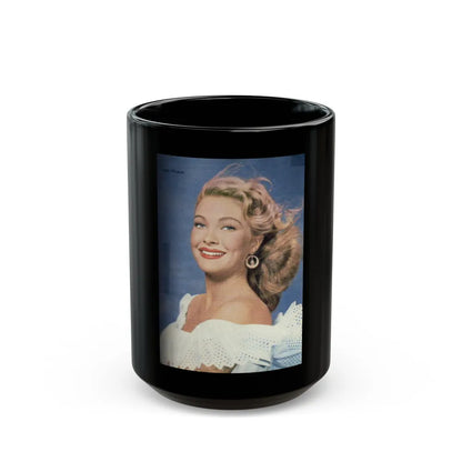 Lori Nelson #51 (Vintage Female Icon) Black Coffee Mug-15oz-Go Mug Yourself