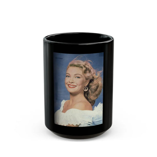 Lori Nelson #51 (Vintage Female Icon) Black Coffee Mug-15oz-Go Mug Yourself