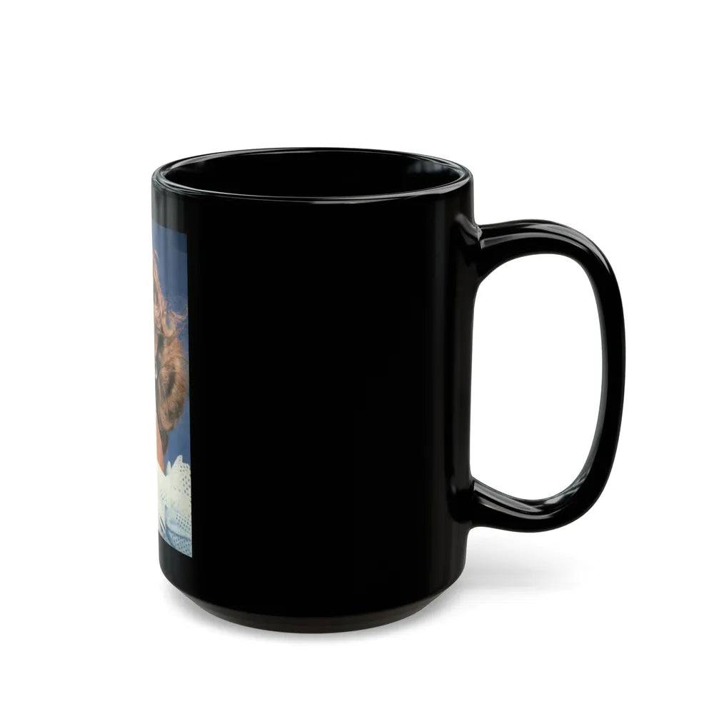 Lori Nelson #51 (Vintage Female Icon) Black Coffee Mug-Go Mug Yourself