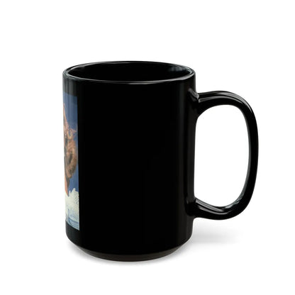 Lori Nelson #51 (Vintage Female Icon) Black Coffee Mug-Go Mug Yourself